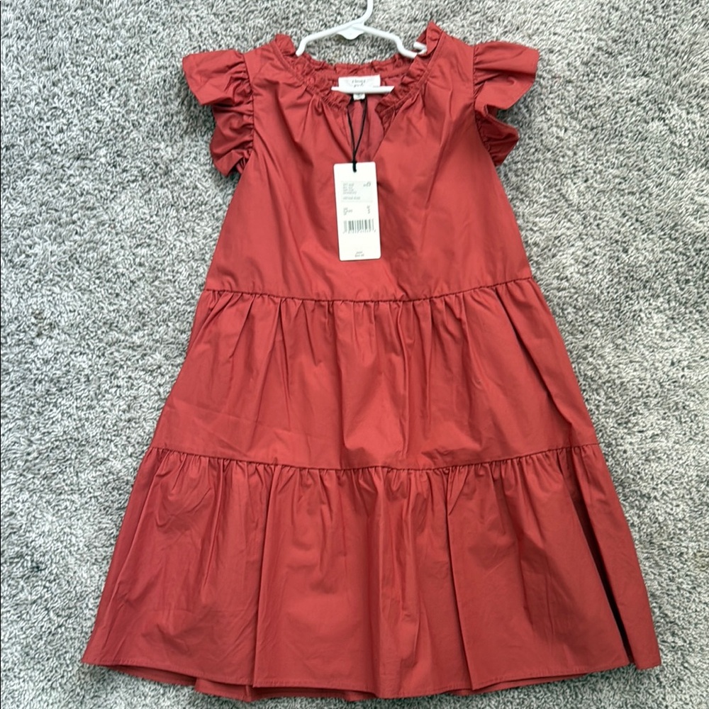 Girls' Red Ruffled Dress